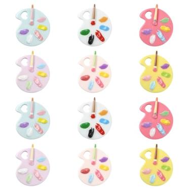 Imagem de KitBeads 30 peças, 6 cores, paleta de tinta, pingentes de pintura de resina, pingentes de pincel para fazer joias, pulseiras, brincos, colar a granel