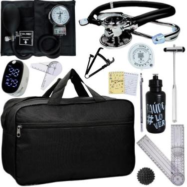 Imagem de Kit Bolsa Fisioterapia Acadêmico Martelo Buck Goniômetro Completo, Pre