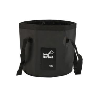 Imagem de Balde dobrável com alça, balde de lavagem de carro de 8 litros, recipiente dobrável de armazenamento de água para acampamento, pesca, praia, jardinagem, lavatório de lavanderia portátil para