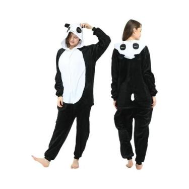 Imagem de Macacão Kigurumi Com Capuz Para Adultos plus Size, Pijamas Com Zíper D