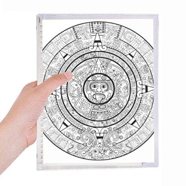 Imagem de Caderno com estampa abstrata de faraó do Egito Antigo Diário de folhas soltas Recarregável Diário Papelaria