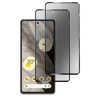 Imagem de UEEBAI 2 pacotes de protetor de tela para Google Pixel 7, HD transparente e protetor de tela de privacidade à prova de suor e anti-impressão digital altamente suave anti-espião sem bolhas filme de