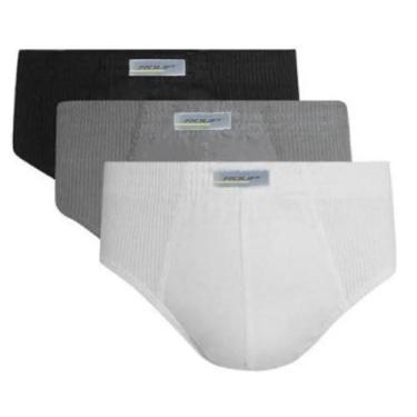 Imagem de Kit 6 Cuecas 100% Algodão Slip Plus Size cores variadas tamanho G2 - R