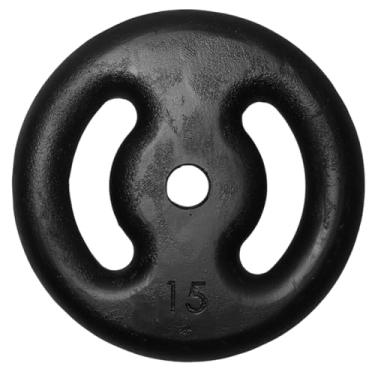 Imagem de Anilha de Ferro Fundido Pintada 15 Kg Preto