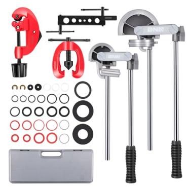 Imagem de DNA MOTORING Kit de ferramentas de alargamento único duplo 3 em 1, kit de ferramentas de alargamento, incluindo dobrador de tubo de 180 graus, cortador de tubos para cobre, latão, tubulações de ar
