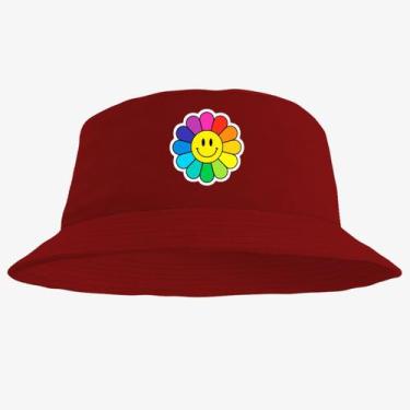 Imagem de Chapéu Bucket Hat Estampado Flor - MP Moda Masculina, Único, Vermelho