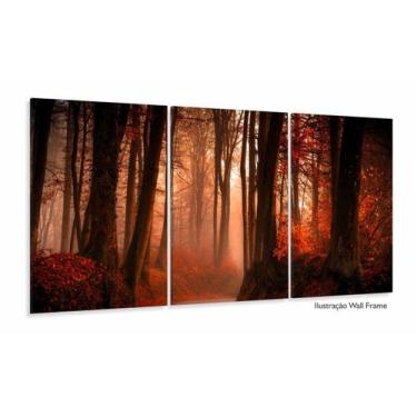 Imagem de Quadro Decorativo Paisagem Árvores 120x60 Grande Em Tecido - Wall Fram