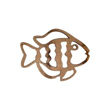 Imagem de Aplique Peixe P 6x4,5 Mdf Madeira - ATACADÃO DO ARTESANATO MDF