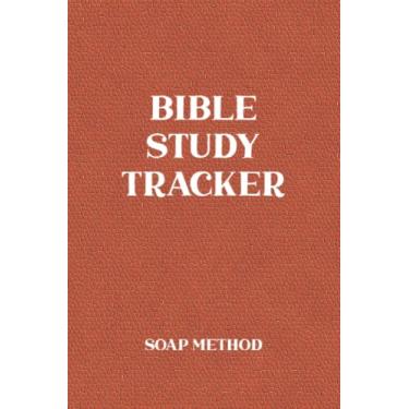 Imagem de Bible Study Tracker: Journaling Notebook for Men | Bible Study Notes Book for Studying Scripture Using the SOAP Method - Orange Faux Leather Cover Design