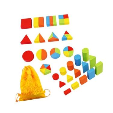 Imagem de YIJU Sólidos geométricos multicoloridos brinquedos de haste para meninos meninas matemática aprendizagem formas 3D geometria conjunto para material escolar