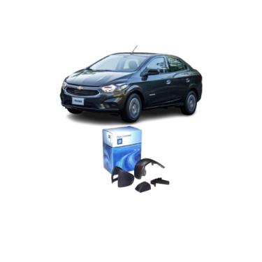 Imagem de Kit botão da alavanca de cambio automatico (preto e cinza) prisma orig