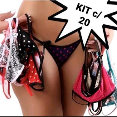 Imagem de kit com 20 Tanguinhas / Calcinha Fio dental - DuLip Lingerie