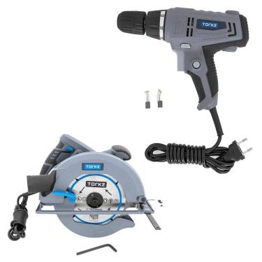 Imagem de Furadeira Parafusadeira Elétrica Torkz TRE0013 e Serra Circular Profissional Torkz TRE0006