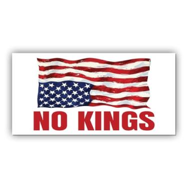 Imagem de Magnetic America is in Distress Adesivo No Kings Upside Down Bandeira Americana Ímã Branco, Uso Interno e Externo, para Para-choques, Geladeira, Porta de Cruzeiro, Carro, Caminhão 19 x 9,5 cm