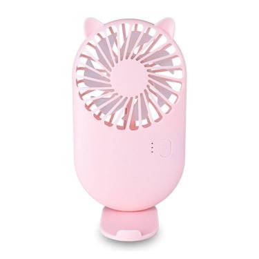 Imagem de Mini Ventilador Portátil Recarregável Rosa Maquiagem Cílios