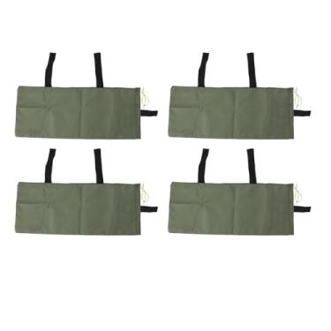 Imagem de Sacos de areia de barreira de água da enchente espessados de prevenção de inundações fortes para proteção de casa 600d Oxford Ploth Canvas Green 4 pacote 27,6x11,8 polegadas (Fechamento de cordão)