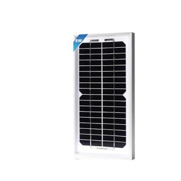 Imagem de Carregador de bateria solar 5W-mantenedor-mantenedor de 12 V - painel solar pequeno carregador impermeável para carro, motocicleta, barco, fuzileiro, trailer, caminhão, etc.