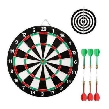 Imagem de Jogo De Dardos Profissional Grande Alvo Certo 6 Dardos Grande Tiro ao Alvo Dupla Face Tabuleiro Magnético em Metal