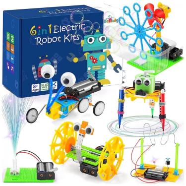 Imagem de Kit de Robótica STEM com 6 Experimentos de Ciência Eletrônica para Crianças de 5 a 12 Anos, BeAndge
