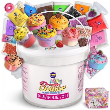 Imagem de Balde de Slime Branco 1,8 kg com 29 Complementos Divertidos para Crianças de 6 Anos ou Mais, FUN KIDZ