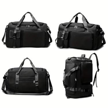Imagem de Bolsa Mala de Viagem Multifuncional de Grande Capacidade Resistente e Impermeável(5077Preto)