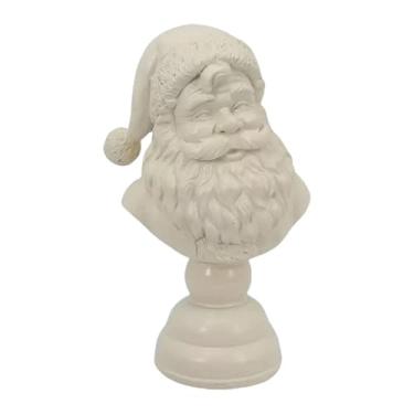 Imagem de KiBcsLic Estatueta de de Papai Noel, decoração de Natal, centro de mesa, arte, escultura de resina para balcão de quarto e casa, 10x10x27cm