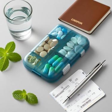 Imagem de Caixa organizadora de comprimidos portátil de grande capacidade, 7 dias por semana, 3 refeições de medicamentos, caixa de armazenamento de medicamentos especiais à prova de vazamento e umidade para