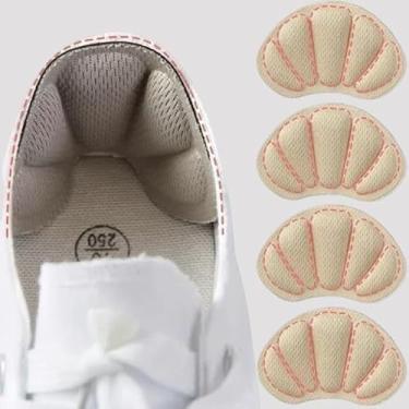 Imagem de 6 palmilhas de calcanhar para protetor de sapatos esportivos, tamanho ajustável, adesivo traseiro antidesgaste para pés, almofadas macias antidesgaste, Damasco, 3.56 Inch