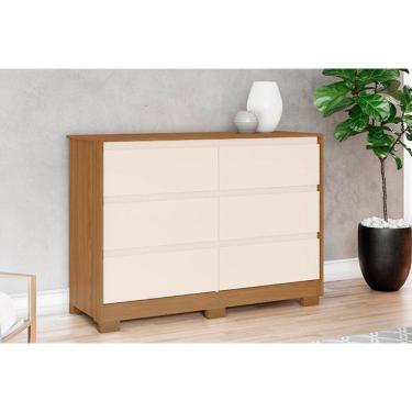 Imagem de Cômoda De Quarto Ravenna C- 6 Gavetas Nature-off White - Henn