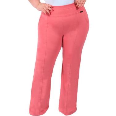 Imagem de Calça Flare Feminina Com Bolsos Cintura Média Plus Size Catwalk-Feminino