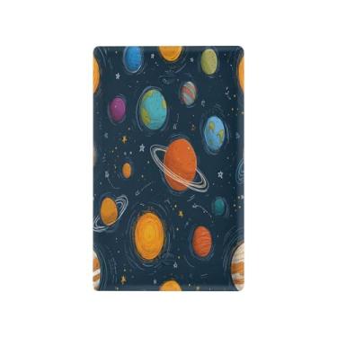 Imagem de Blueangle Placa de parede decoradora de capa em branco, tamanho padrão, desenho animado de 1 gangue, sistema solar, planetas, capa de interruptor para quarto de escritório em casa, 4,53 x 2,76