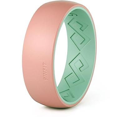 Imagem de Rinfit Anéis de silicone para mulheres e homens – Conjuntos de alianças de casamento de silicone para ele e ela – Coleção de anéis de borracha para casais Rinfit – Anéis de noiva, noivado e compromisso para esportes e ioga, Size 11, Silicone, não conhecido
