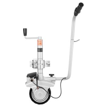 Imagem de VEVOR Carrinho de reboque elétrico, capacidade de reboque de 2,494 kg, roda Jockey motorizada de 380W 12V com velocidade de movimento de 7 m/min, altura do grampo ajustável de 31 a 63 cm e pneu de