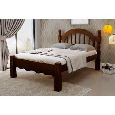 Imagem de Cama Queen Size Eliane Pezeira Baixa De Madeira Maciça Pinus