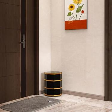 Imagem de Sapateira giratória de 360 graus com portas - Armazenamento organizador de sapatos moderno premium para entrada, corredor ou canto - Sapateira giratória para fácil acesso