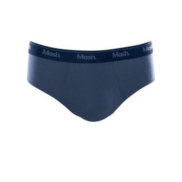 Imagem de Cueca Slip Mash 073.58 Masculina Basica Algodão T. P/GG, G, Az20, Azul