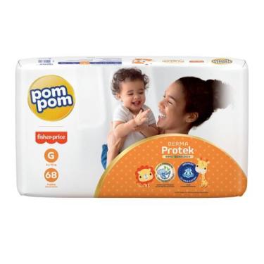 Imagem de Fralda Pom Pom Derma Protek Hiper G C/68 Unidades Sem Genero