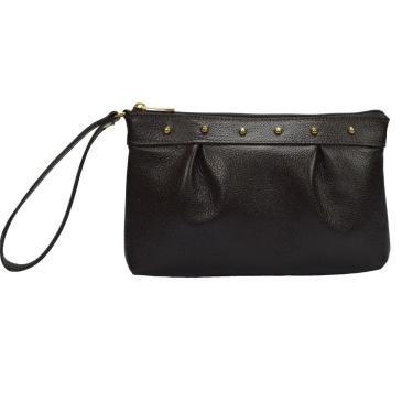 Imagem de Bolsa Clutch Festa Casamento Carteira de Mão Porta Celular em Couro