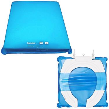 Imagem de Almofada para Cadeira de Banho Aquasonus Estofada Azul Impermeável Higiênica Conforto 4...