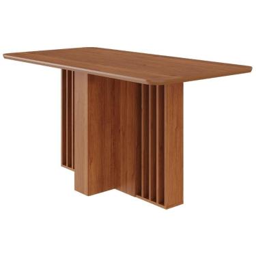 Imagem de Mesa de Jantar Isadora 22125 4 Lugares Retangular Tampo MDF 160x80cm Cinamomo Milani Mo...