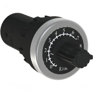 Imagem de Chave Potenciometro Ref.1147701 Precisao 22MM Bivolt 250V IP66 Filme de Carbono Sintetico Inox 5K Brasiltec