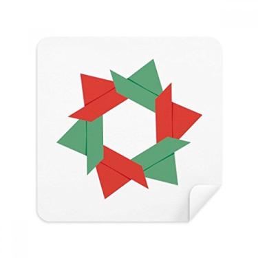 Imagem de Tecido de camurça com estampa de origami abstrato de flores de Natal, 2 unidades