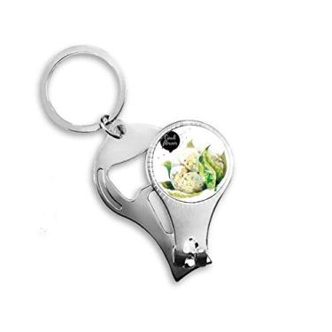 Imagem de Couve-flor vegetal saboroso saudável aquarela alicate anel chaveiro abridor de garrafa cortador