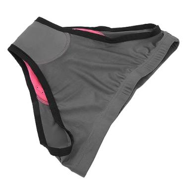 Imagem de Cueca Feminina de Ciclismo Poliéster Silicone Cinza Escuro Roupa íntima Feminina de Ciclismo Elástico para Pedalar (GG)