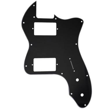 Imagem de Musiclily Pro 12 Furos Coberto HH Escudo para Guitarra EUA/México Fender 72 Tele Thinline Style, 3 camadas Preto