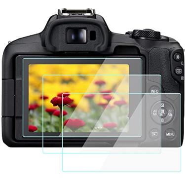 Imagem de WH1916 Protetor de tela R50, antiarranhões, antibolhas, ultratransparente, vidro temperado 9H, pacote com 3, compatível com câmera de vlogging Canon EOS R8 / R50