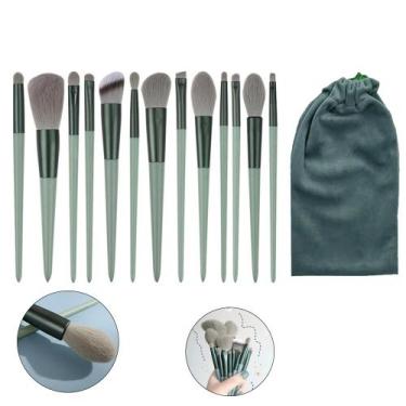 Imagem de Pincel Kit 13 Peças Make Up Maquiagem Corretivo Po Compacto Sombra Bas
