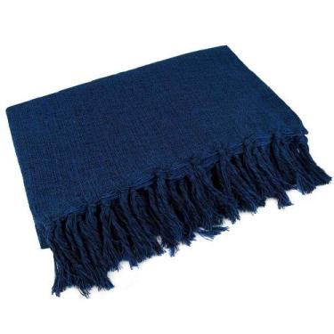 Imagem de Manta Para Sofá Gigante Decorativa Azul Escuro 240x180 - Dicaza