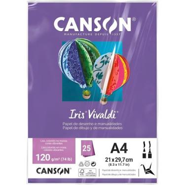 Imagem de Pct Papel Iris Vivaldi 25fls A4 120gr Canson Escolha a Cor, VIOLETA