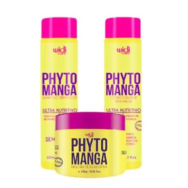 Imagem de Kit de Tratamento PhytoManga WIDIcare para Cabelos Ressecados, Sem Vida ou Opacos - Shampoo + Condicionador + Máscara